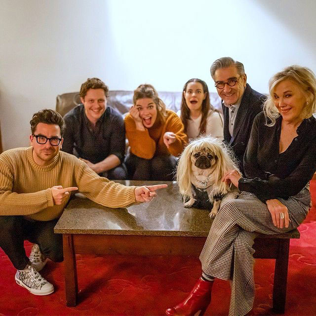 Doug with the cast of Schitt's Creek